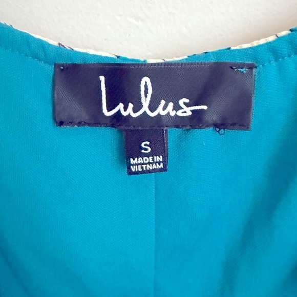 Lulus Country Club Teal Blue Floral Print Wrap Midi Dress Size S NWT - Picture 11 of 15